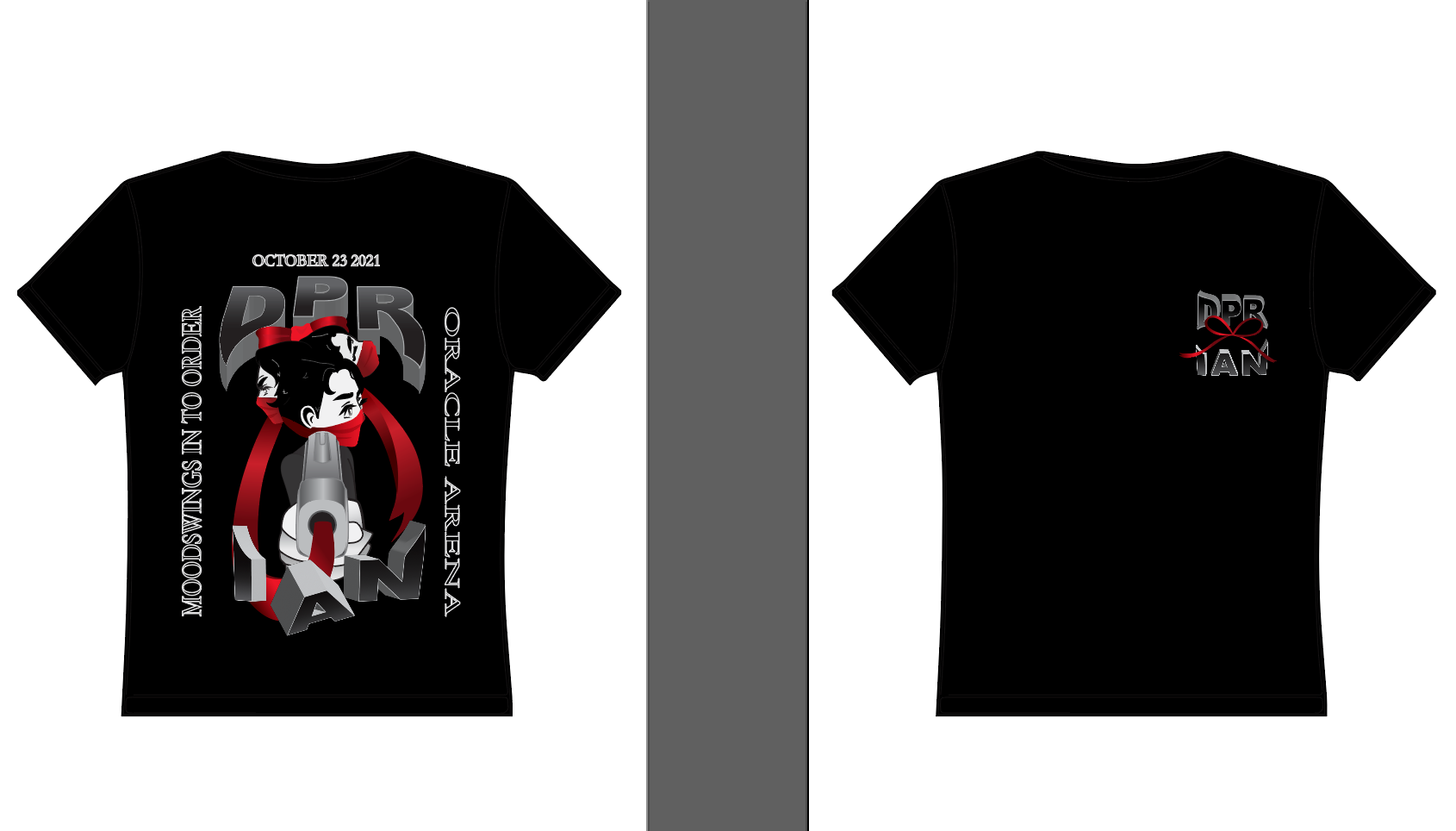 Artist tour advertisement: merch